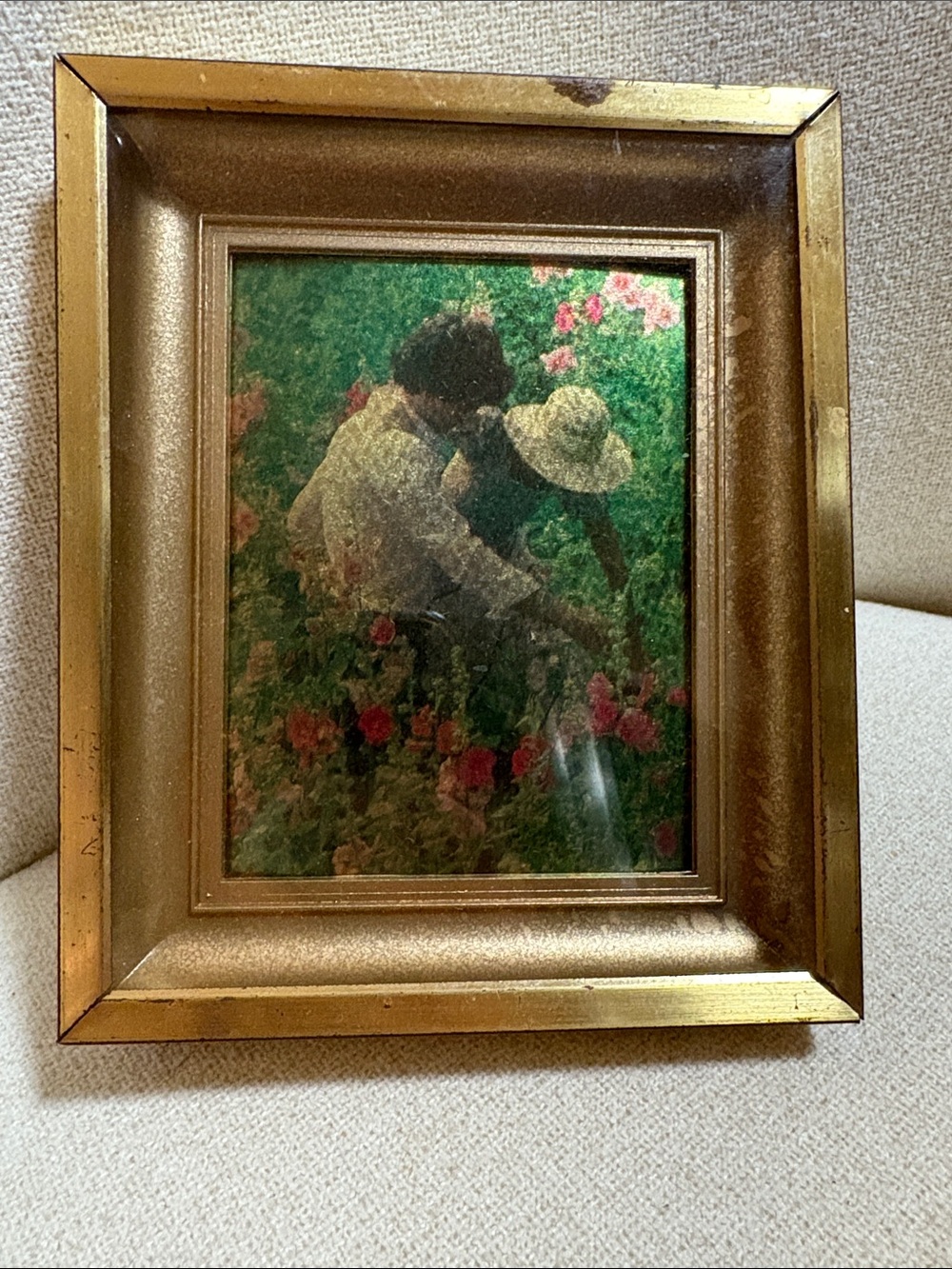 Vintage Framed Claude Monet "Garden at Giverny" Art Print